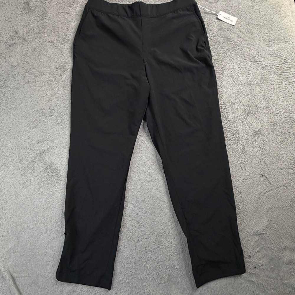 NWT Tommy Bahama Golf Womens Black Performance Stretch Straight Leg Pants Size L - Picture 11 of 11